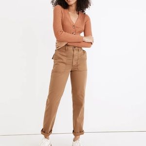 Madewell Weathered Walnut Perfect Vintage Straight Workwear Pants